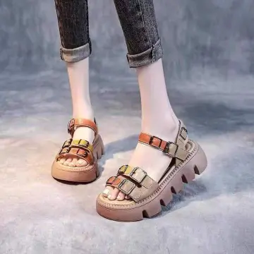 Korean Sandals Women Summer 2022 Platform Sandals Flip Flops Casual Sandals  Slippers Women's Outerwear Beach Platform Slippers - AliExpress