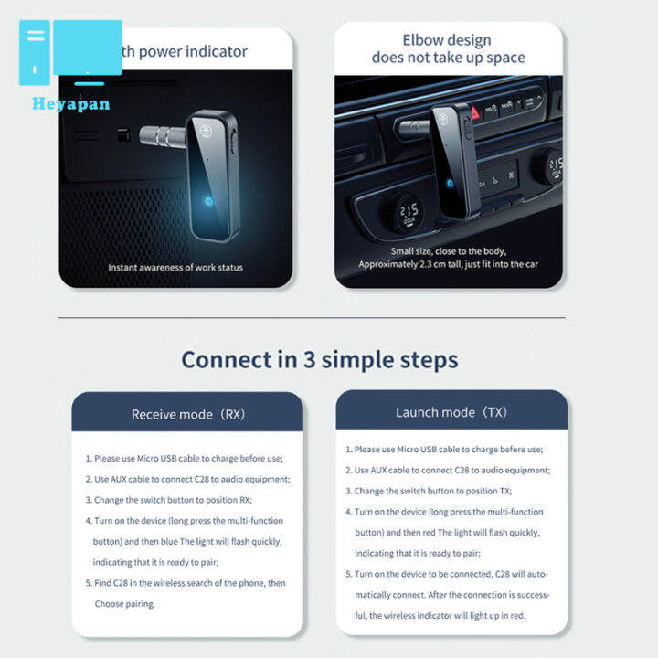 คลังสินค้าพร้อม-รองรับบลูทูธ5-0อะแดปเตอร์เสียง2-in-1เครื่องส่งสัญญาณไร้สาย-aux-ดองเกิลสำหรับโทรศัพท์มือถือ