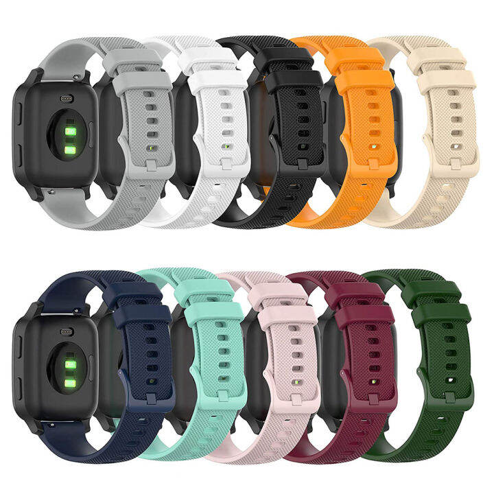 multicolor10-pack-สายที่เข้ากันได้กับ-garmin-venu-venu-sq-venu-music-venu-sq-2-venu-2-plus-สายรัดข้อมือซิลิโคนนิ่มสายรัดปล่อยเร็วเปลี่ยนได้20มม