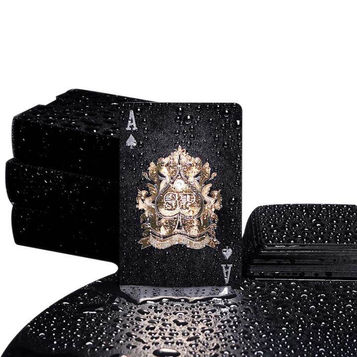 A Deck Of Playing Cards 2 Styles Of Plastic With Golden Laminate