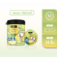 Onetouch ถุงยางอนามัยกลิ่นหวาน ขนาด 52 mm รุ่น ONE Lemon Lover 1 กระป๋อง 12 ชิ้น