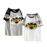 เสื้อยืดเด็ก (พร้อมส่ง) เสื้อยืดคอกลม แขนสั้น สกรีน JUSTICE เนื้อผ้าฝ้าย อายุ 2-3 ปี