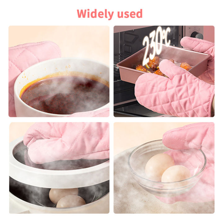 2pcs-machine-washable-protection-anti-slip-home-supplies-reusable-high-temperature-bbq-cake-grill-kitchen-tools-cooking-with-hook-waterproof-oven-heat-resistant-mitts