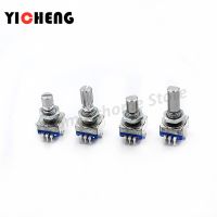 1Pcs EC11 rotary encoder/encoding switch/digital potentiometer 5 foot with switch 15/20mm plum blossom half shaft