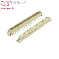 【CW】✚✠❉  5pcs din 41612 2 Rows Plug Header Male Female Through Hole 2X32 64 Pin Pitch 2.54 mm 9001 31641 32641 33641 34641