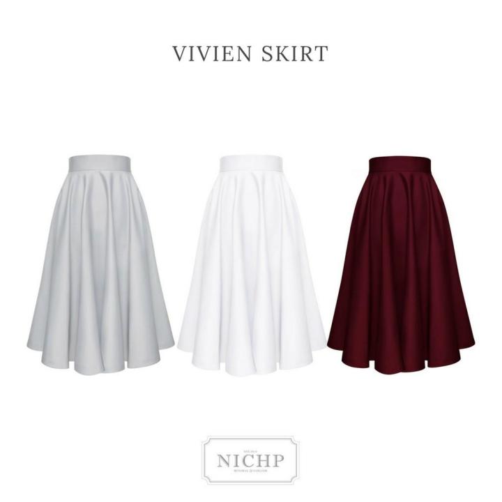 nichp-vivien-skirt-กระโปรงทรงบาน