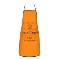 Clicquot Veuves ผ้ากันเปื้อนแชมเปญผู้หญิงผู้ชายผ้ากันเปื้อนสำหรับทั้งชายและหญิงห้องครัวทำอาหารชุดตั้งโต๊ะพ่อครัวทำสวน