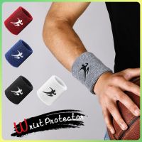 +【‘ Sport Sweatband Tennis Cotton Support Sweat Breathable Unisex Wrist Protector Wrap Badminton Gym Volleyball Hot Hand Sweat Band