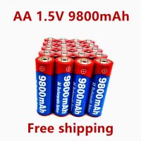 4~20pcs/lot Brand AA Rechargeable Battery 9800mah AA 1.5V New Alkaline Rechargeable Batery for Led Light Toy Mp3 Household Security Systems