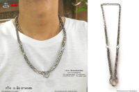 สร้อยคอHipsterเลสเงิน 3ห่วง 8มิล necklace hiphop สแตนเลสแท้ Stainless แฟชั่นชาย แฟชั่นผู้หญิง 316l allacc