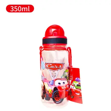 Disney Anime Water Bottle Boys Cartoon Plastic Drinking Cups Spiderman  Children Adult Water Glass 560ml