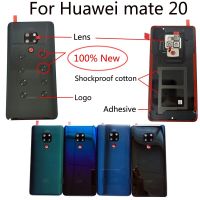 100% ใหม่6.53Quot; สำหรับ Huawei Mate 20 Hma-Al00 Hma-L09กระจก Hma-L29ด้านหลังประตูหลังที่อยู่อาศัยกาวฝาปิดช่อง