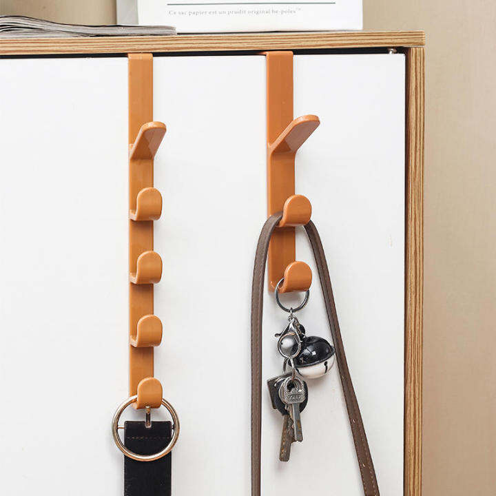 Multifunctional Fivesection Hook Portable Coat Hook Behind Door Towel