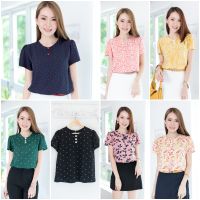 Narinari : MT0301 Triple Button Blouse / Double Button Blouse เสื้อทำงานแต่งกระดุม