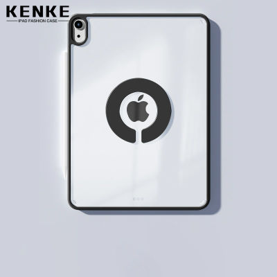 KENKE Ipad Case Magnetic Case ความละเอียดสูงอะคริลิคใส Anti-Bending สำหรับ Ipad Mini 6 2022 Air 5 Air 4 iPad M2 Pro 11 2021 iPad 7th 8th 9th Gen 2019 2020ฝาครอบ (ไม่มีปากกาสล็อต) เปลือกเดียวไม่มีแหวนแม่เหล็กพนังสามารถดูดซับโลหะ