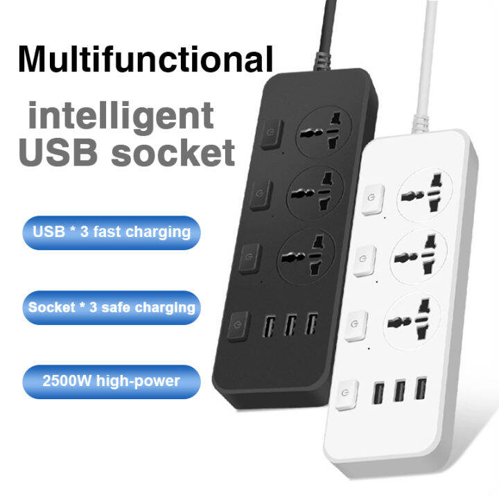 Universal Outlet USB Extension Power Socket Separate switch Extension