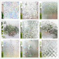 Window Privacy Film Stained Glass Film Static Cling Decorative Vinyl Removable Window Tint UV Blocking Stickers for Home Office Window Sticker and Fil