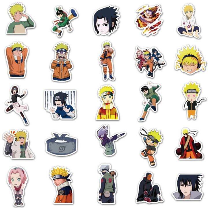 cartoon-naruto-stickers-cool-naruto-waterproof-sticker-luggage-skateboard-guitar-laptop-stikers-kid-toy