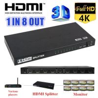 High Quality 8 Port 1 In 8 Out 1x8 HDMI Splitter Audio Video 1080P For HD HDTV 3D DVD