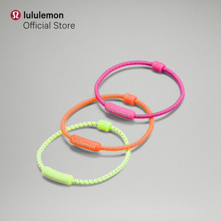 Lululemon Silicone Hair Ties 3 Pack - Rover / Delicate Mint / Highlight  Yellow - lulu fanatics