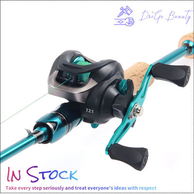 【พร้อมสต็อก】ล่อตกปลา Baitcasting รีลอัตราทดเกียร์7.2:1ลากสูงสุด10กิโลกรัมหล่อยาว12ระดับแม่เหล็กปรับรีลประมง