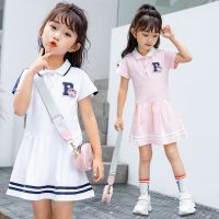 New Summer 2023 Girls Dresses Kids Short Sleeve Sports Dress Children Clothing Vestido Baby Girl Teenis Dresses 2 6 8 10 11 Year  by Hs2023