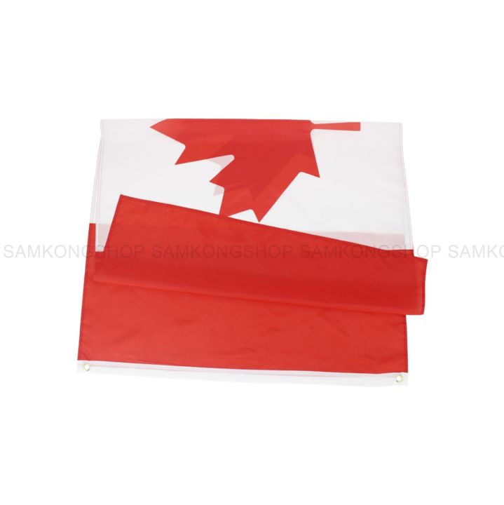 ธงชาติแคนาดา-ธงผ้า-ทนแดด-ทนฝน-มองเห็นสองด้าน-ขนาด-150x90cm-flag-of-canada-ธงแคนาดา