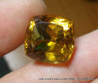 พลอย ซิทริน 14.86 ct. ทรงCushion ขนาด 14.3 x 15.0 x 10.7 mm. ความสะอาดVVS1 AFRICA