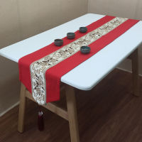 Fyjafon Table Runner Cotton Linen Table Runners 32*260 Red Runner Table Decoration Bed Runner Blue 32*18032*240