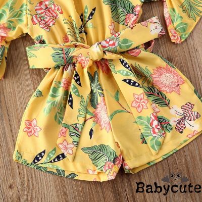 ✪B-BNewborn Baby Girl Romper Cute Floral Romper Clothes Summer Romper 1-6Y