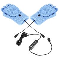 USB Heated Gloves Womens or Mens Winter Warm Full or Half Gloves Heating Warm Gloves for Indoor or Outdoor