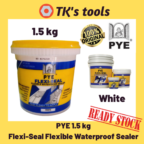 PYE FlexiSeal White Flexible Waterproof Sealer 1.5KG For Sealing