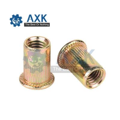 ถั่วลายนูน-rivet-nut-nutsert-cap-เหล็กกล้าคาร์บอน-m3-m4-m5-m6-m8-m10-m12-rivnut-flat-read-threaded-insert-inc-ชุบขวาน-shop5798325