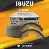 BRAKE SHOES (ประกัน 3 เดือน) ก้ามเบรค หลัง ISUZU TFR 2WD 88-02 DRAGON EYE - TOP PERFORMANCE JAPAN BI 1662S / BI1662S - ผ้าเบรค ดรัมเบรค อีซูซุ มังกรทอง