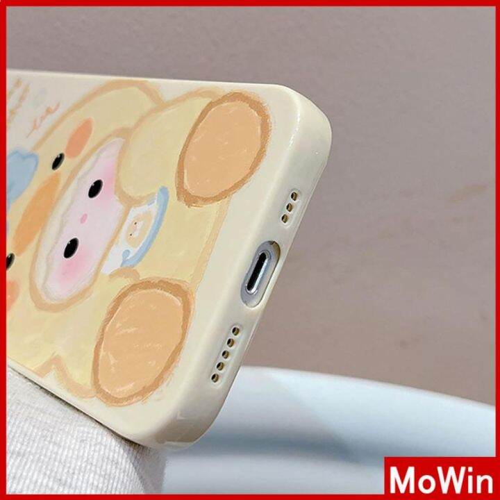 mowin-เข้ากันได้สำหรับ-เคสไอโฟน-เคสไอโฟน11-เคส-iphone-11-เคสไอโฟนครีมเคลือบเงาฟิล์มนุ่ม-tpu-เคสกล้องกันกระแทกป้องกันเป็ดสีเหลืองน่ารักเข้ากันได้กับ-iphone-13-pro-max-12-pro-max-11-xr-xs-max-7-8plus