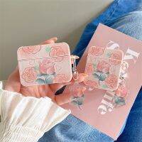 Hot K] INS เคสที่เก็บหูฟังหนังดอกกุหลาบสีชมพูนิ่มน่ารักสำหรับ Airpods 1 2 Pro พร้อมจี้ดอกไม้ไร้สายฝาครอบ Eadphone สำหรับ Airpods 3rd