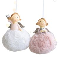 【CW】 Christmas Plush Angel Girl Boy Dolls Xmas Tree Ornament Natal Noel Deco Christmas Decorations For Home New Year 2023 Kids Gift