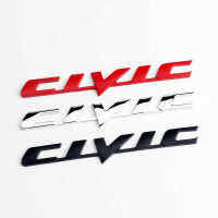 โลโก้ CIVIC 3D ตัวนูน ติดท้ายรถ สีแดง ชุป ดำด้าน ขนาด 17.7X2.7 cm ติดตั้งด้วยเทปกาวสองหน้าด้านหลัง