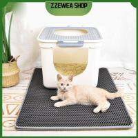 ZZEWEA กระดานลับเล็บสำหรับแมวแมวยืดหยุ่นสูงกันน้ำสองชั้นแผ่นกรองทรายยุบตัวแมวเบาะแผ่นกรอง