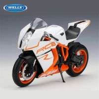 โมเดลรถแข่งอัลลอย1:10 KTM 1190 RC8 R โมเดลรถจักรยานยนต์กีฬาโลหะหล่อจากถนนข้ามประเทศของขวัญสำหรับเด็ก