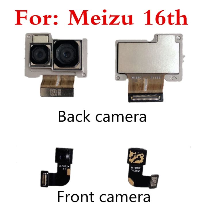 กล้องหน้าหลังสำหรับ Meizu 16th หันหน้าไปทางโมดูลกล้องกล้องหลักหลังขนาดใหญ่เฟล็กซ์ริบบอนสายเคเบิลสำหรับเปลี่ยน