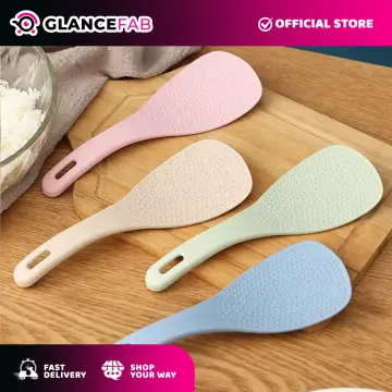 1pc Wooden Cooking Spatula & 1pc Rice Paddle Spoon