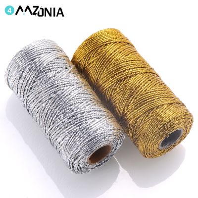 【CW】 100/200M Gold and Wire Beading Threads Wrapping 2 Color Available Diy Hand Woven String Making Wholesale