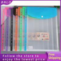 BNLO 12 Pack ซองใส่ของ แฟ้มโฟลเดอร์ 11หลุม มี6สี กระเป๋า Binder ขยายได้ขยายได้ 12แพ็ค ฉลากใบหลวม บ้านในบ้าน