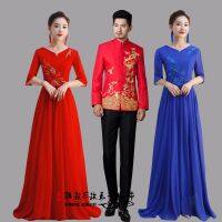 【cw】 New Dress Choir Performance Costume Female Dress Student Middle-Aged and Elderly Poetry Recitation Performance Wear ！