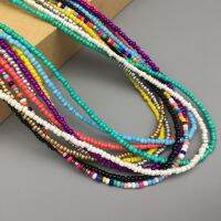 Simple ลูกปัด Strand สร้อยคอผู้หญิง String Beaded สั้นผู้หญิงสร้อยคอเครื่องประดับ16นิ้ว Chokers สร้อยคอ Gift