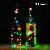 Retail 2PCS Solar 2M LED Cork Shaped 20 LED Night Fairy String Light Kork Solarbetrieben Licht Wine Bottle Lamp Celebration Fairy Lights