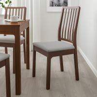 Chair dining upholstered sit comfortably, light grey size 45x51x95 cm.