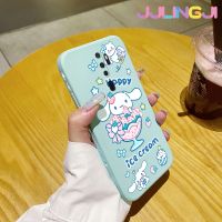 Jjlingji เคสสำหรับ OPPO A9 2020 A5 2020แฮปปี้กับไอศกรีมเคสมือถือนิ่มบางลายเคสขอบสี่เหลี่ยมด้านข้างเคสซิลิโคนนิ่มเคสป้องกันการกระแทก