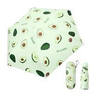 【CC】 Umbrella Cartoon Fruit Avocado Anti-Uv Upf50   Folding 6k Parasol Small Paraguas